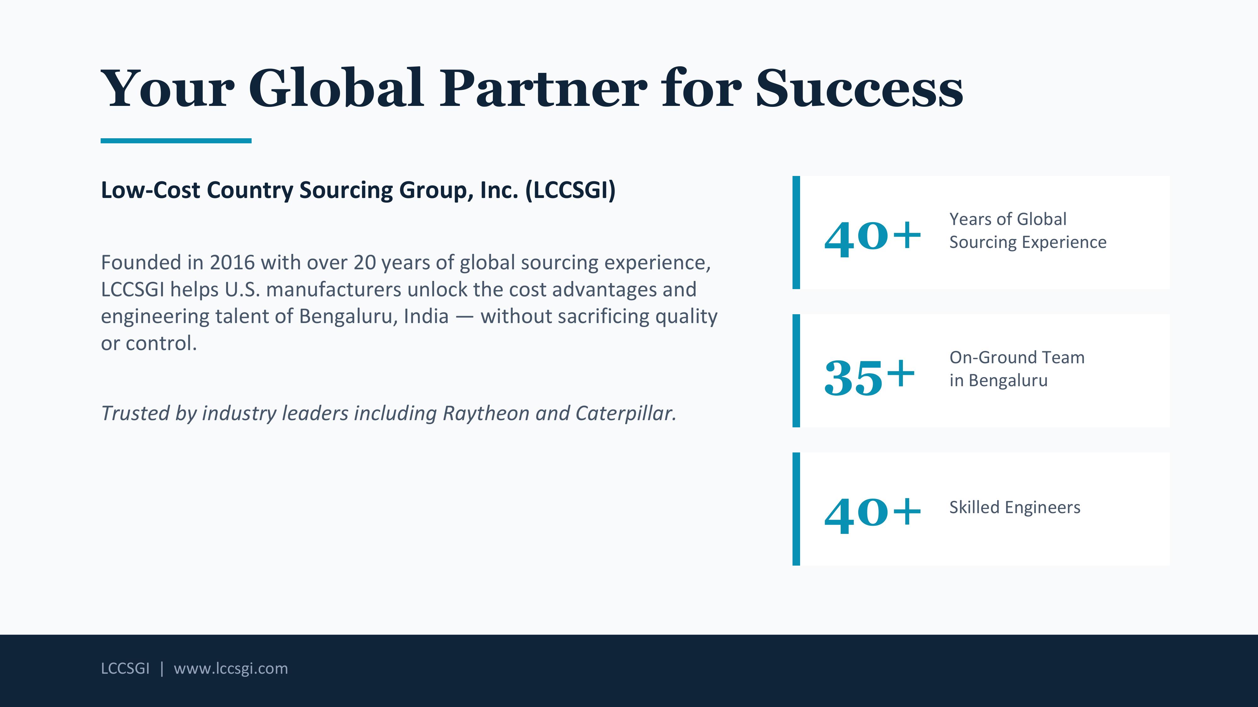 LCCSGI Company Overview - Stats